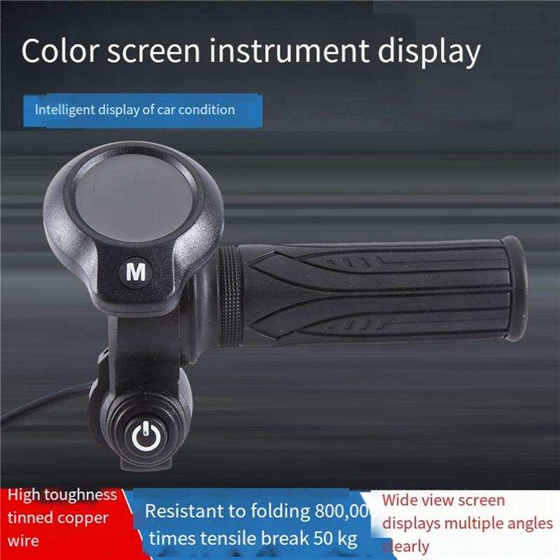 XXR-Bike Electric Scooter Accelerator Display Ebike Throttle Grip Digital Monitor For Bicycle Electric Scooter Trigger Durable