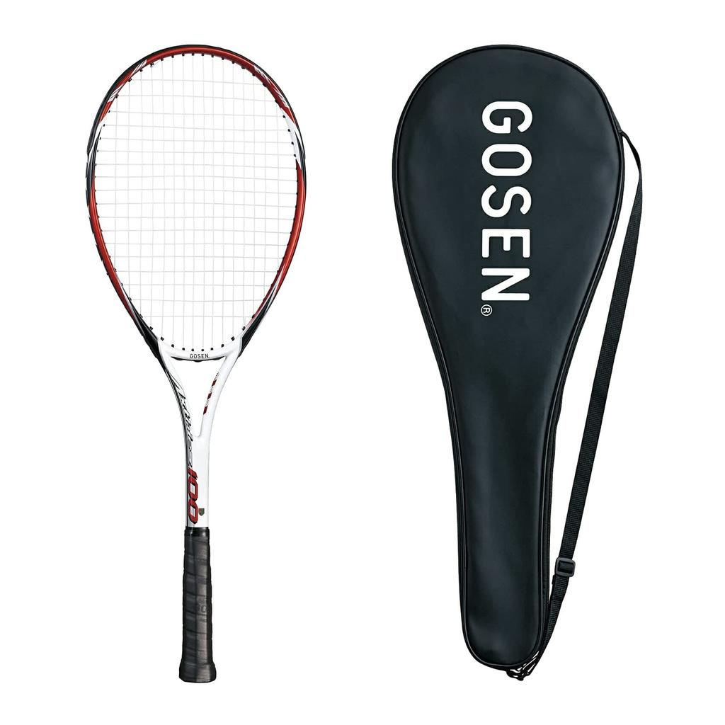 1 Soft tennisracket Gosen Axies 100 SRA1 STA offisielt merke inkludert Strenger med spenning Soft tennisracket for nye klubbklubbnybegynnere AXTHIES100 [Inkluderer