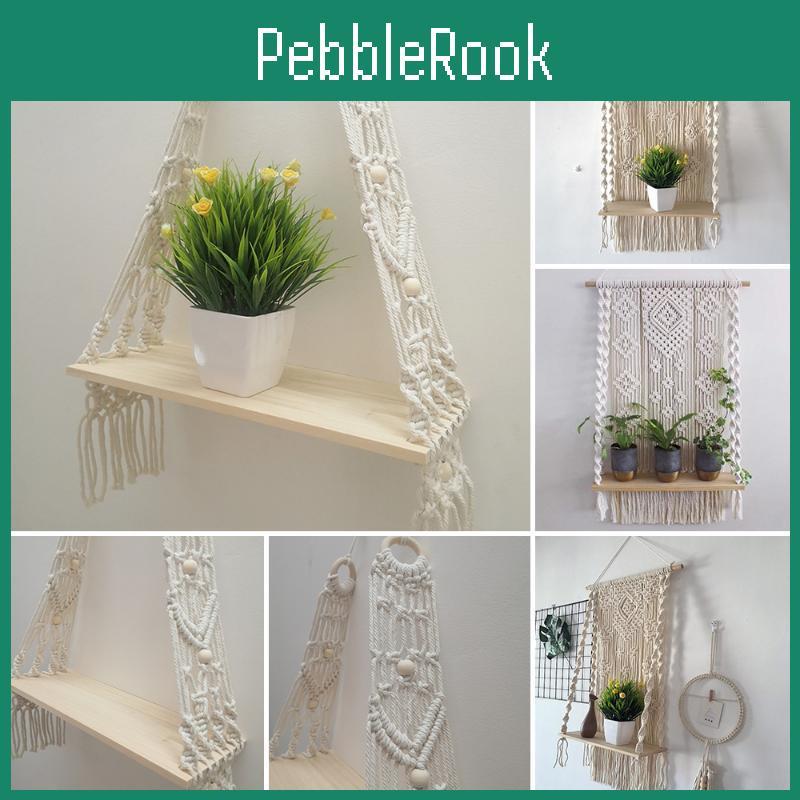 Wall Woven Rope Knitted Macrame Hanging Rope Handmade Tapestry Shelf Tassel Decor Kit