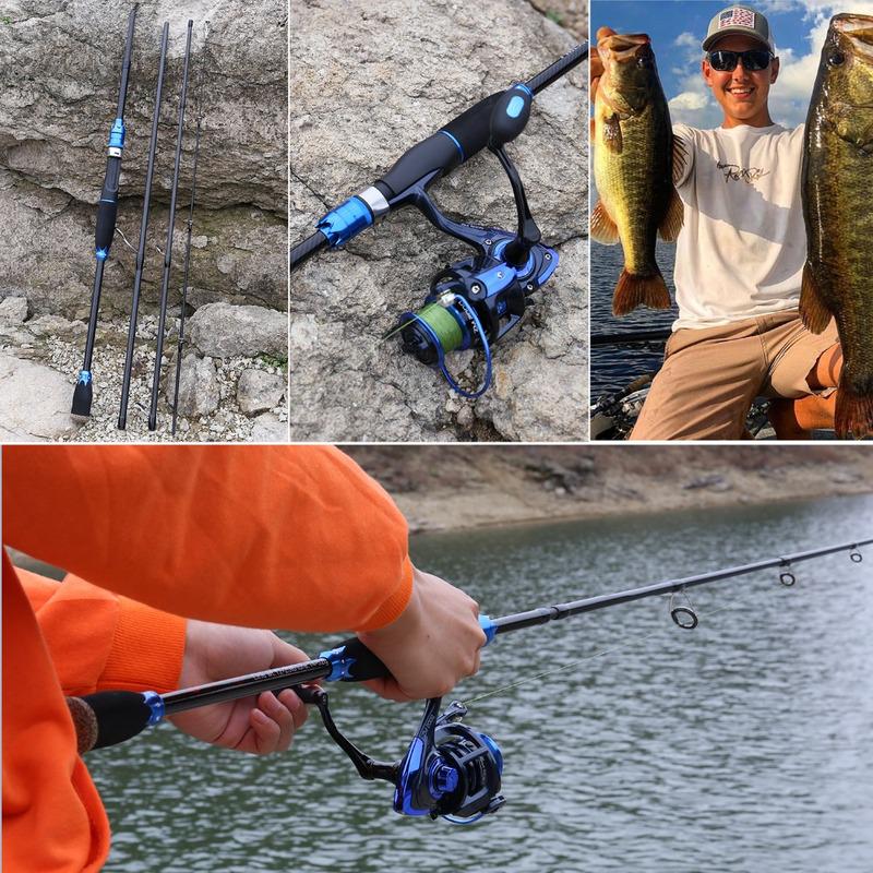 Spinning Casting Fishing Rod Carbon Fiber Ceramic Guides Strong Reel Seat Lightweight Fishing Poles