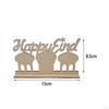 Creative Eid Mubarak Decoration, Islamic Muslim Ramadan Ornament Art Crafts Wooden Slice DIY for