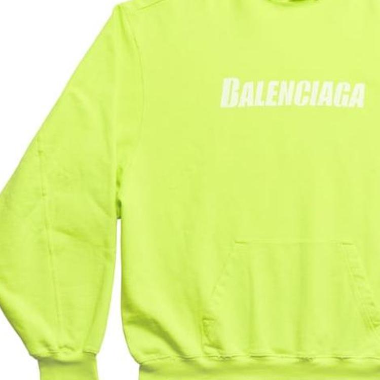 Balenciaga FW22 Sweatshirt Loose Fit Men's Fluorescent Yellow 729361TNVL27805