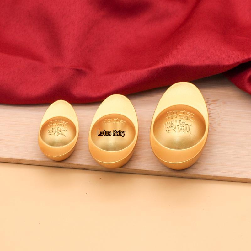 Golden Fortune Ingot Ornament for Home or Office Décor