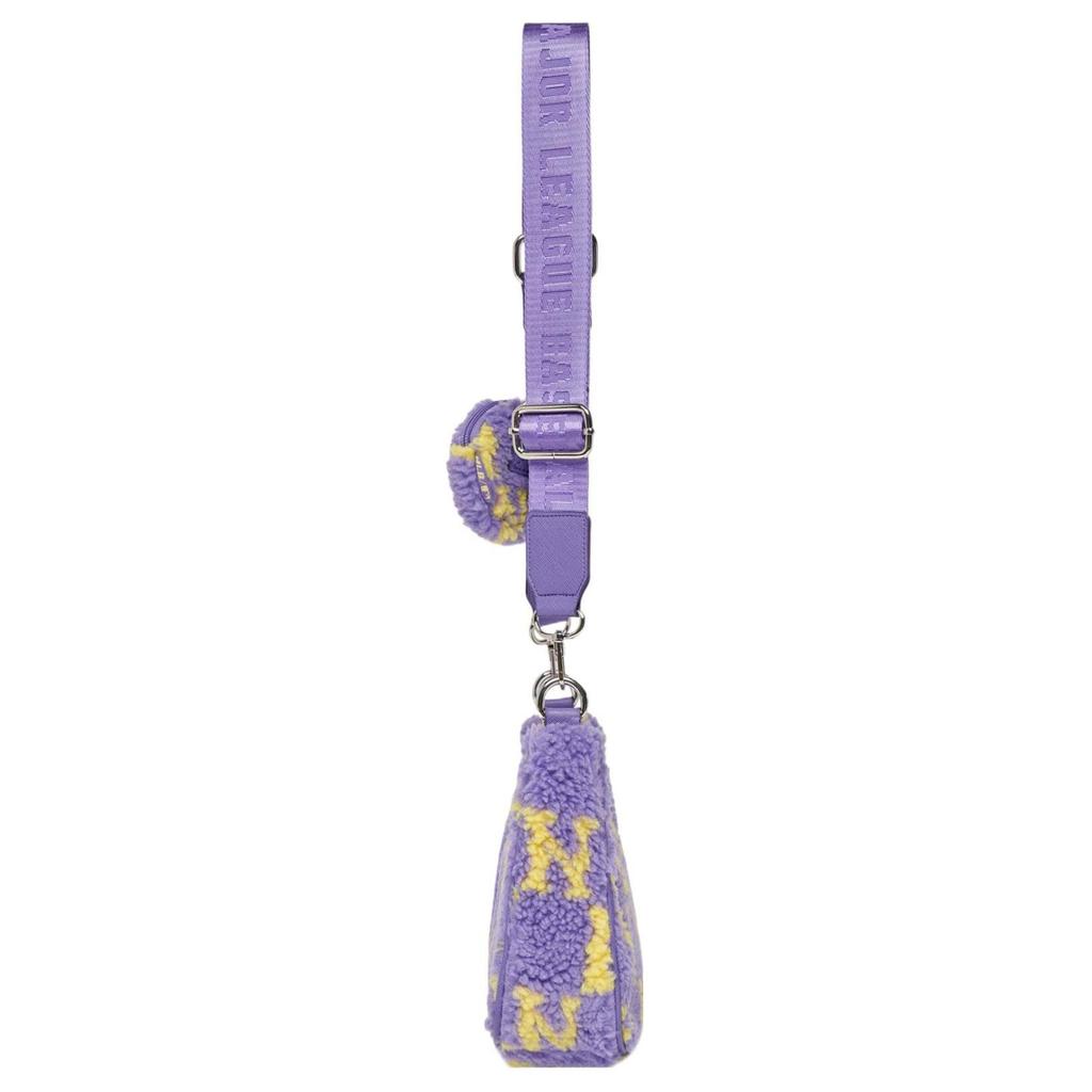 New MLB Plush Combo Bag, Crossbody Bag, Shoulder Bag Regular Women's Purple Yellow Color Block 7ABQM0126-50LDS