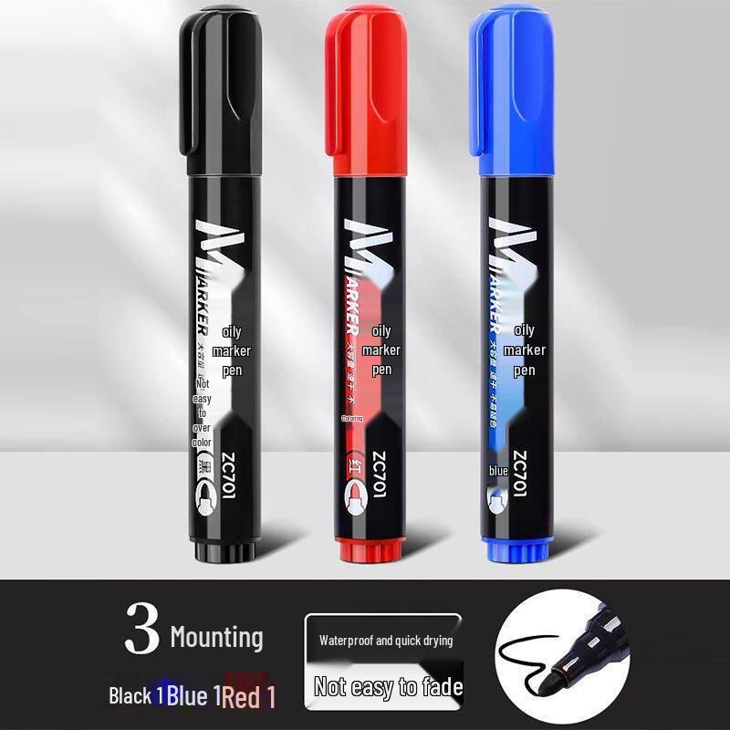 Waterproof Quick-Dry Oil-Based Broad Tip Marking Pen for Express Logistics