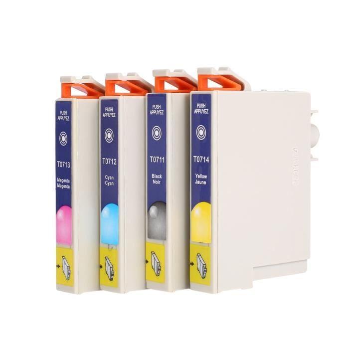 Ink Cartridges - OUTAD - T0715 - 4 Colors - Compatible Epson T0711 T0712 T0713 T0714 - Pack of 1