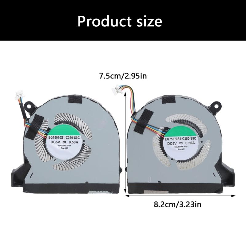 CPU GPU Fan Laptops Cooling Fan DC5V 4Pin 4wires Coolers for V17 VN7-793G / V15 VN7-593G Laptops Part