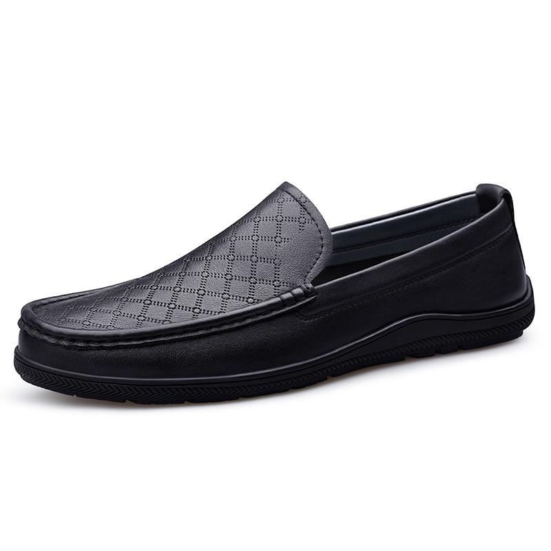 Fashion Genuine Leather Mens Loafers Breathable Summer Slip On Flats Man Casual Leather Flats Hot Sale Driving Shoes Handmade Moccasins