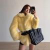 New imported fox fur coat women's medium and long light fashion autumn and winter warm imitation fur coat