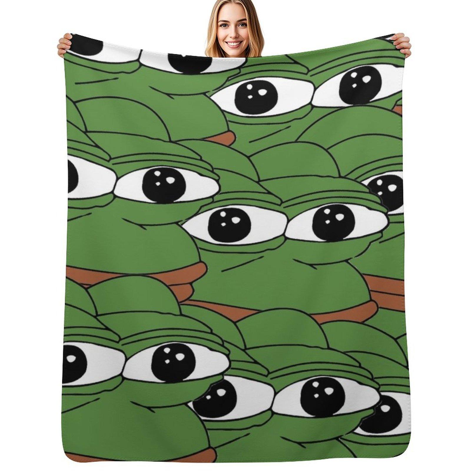 

Pepe Throw Blanket Lightweight Warm Blanket for Travel Camping 102x76cm(40x30in)