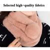Dámsky zimný teplý šál Móda All-match Thickening Plus Velvet Faux Fur Scarf Women