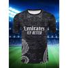 New Men's Football Training Quick Drying Jersey Breathable Round Neck T-shirt Letter Printed Outdoor Top
