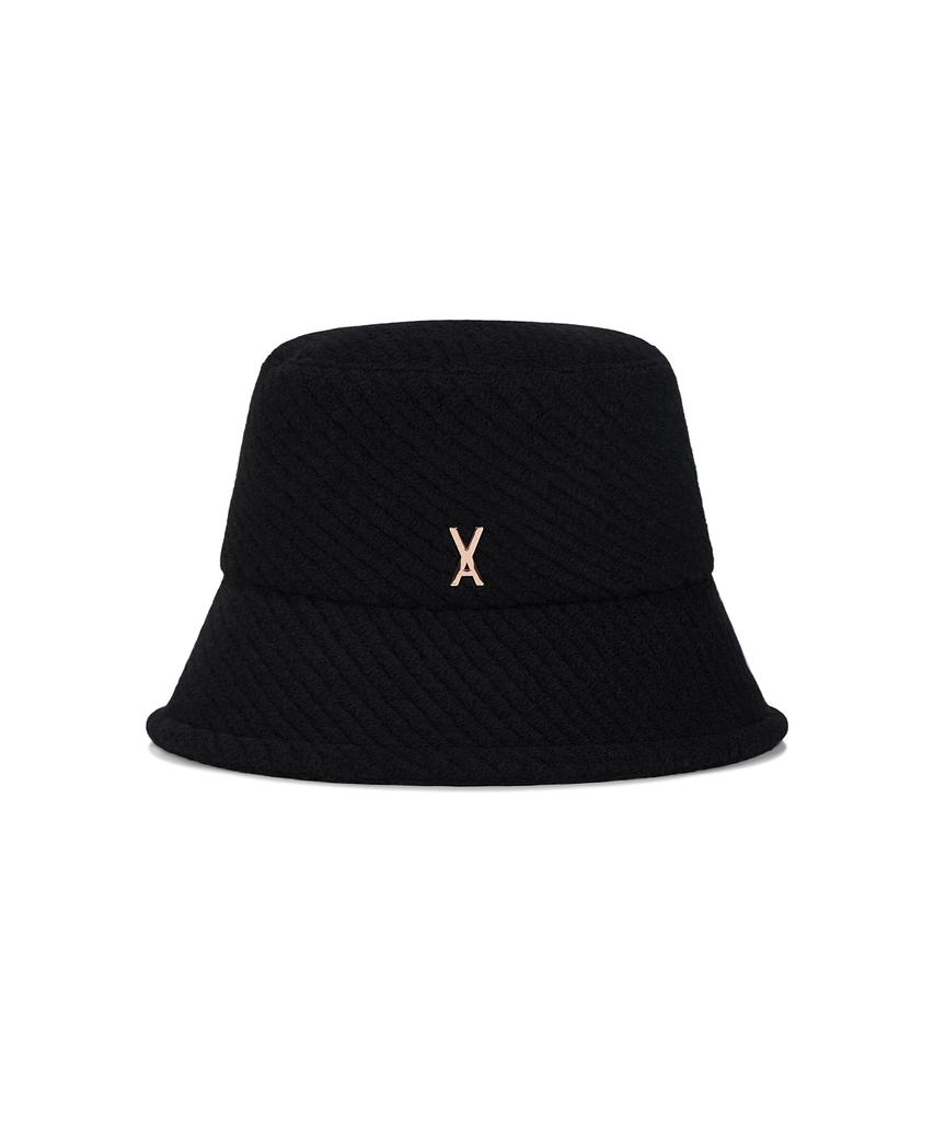 Bajal Va Studded Fleece Bonnet Hat Black