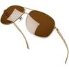Joopin Aviator Sunglasses Polarized UV Protection Driving Golf Fishing Baseball Dark Brown Women's Men's