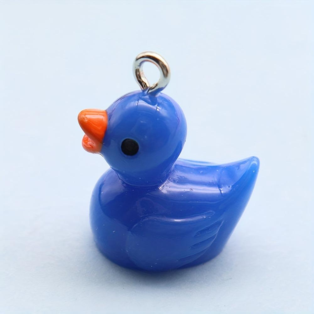 Porte-clés Simple Animal en Résine Pendentif Canard Accessoires de Sac à Dos pour Femmes Couple Famille Pendentif Porte-clés