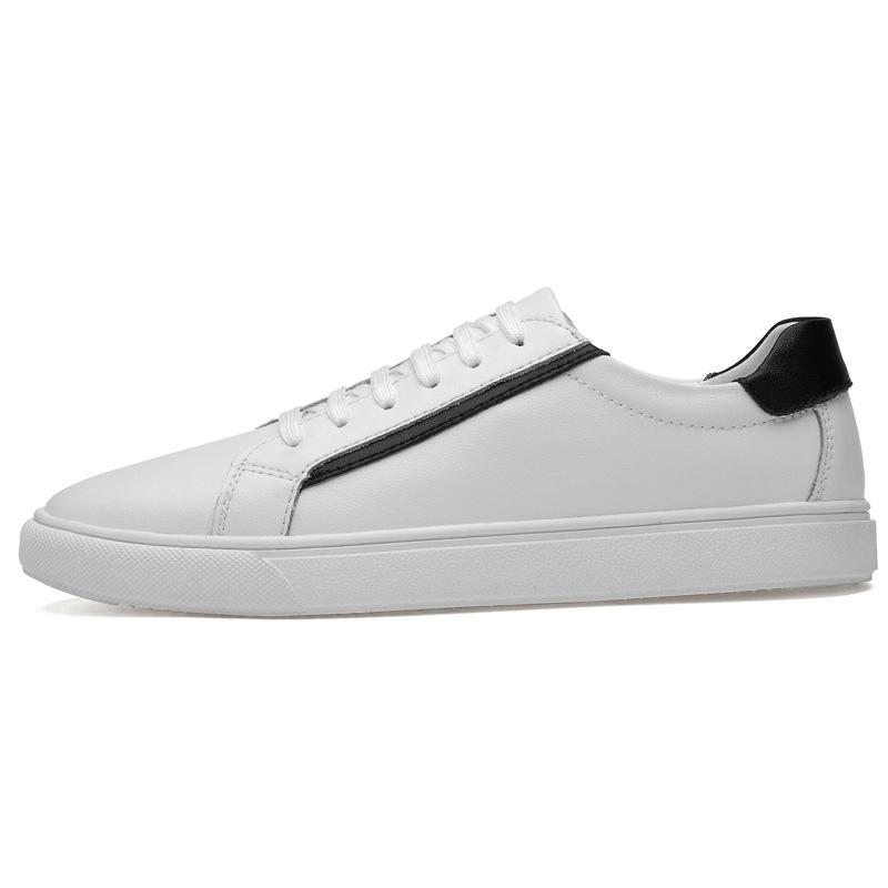 Herren Rundkopf zweilagiges Rindsleder lässige Herren Board Schuhe Schnürung vorne atmungsaktiv flacher Absatz Board Schuhe Herrenschuhe Agent zum Beitreten