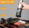 Electric Salt and Pepper Grinder Set USB Rechargeable With Charging Base Automatic Black Peppercorn and Sea Salt Spice Mill Set