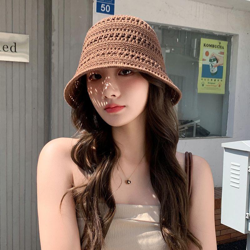 Women's Fashion Mesh Breathable Sun Protection Hat Summer Face-Covering Sunshade Hat Travel Beach Sun Bucket Hat