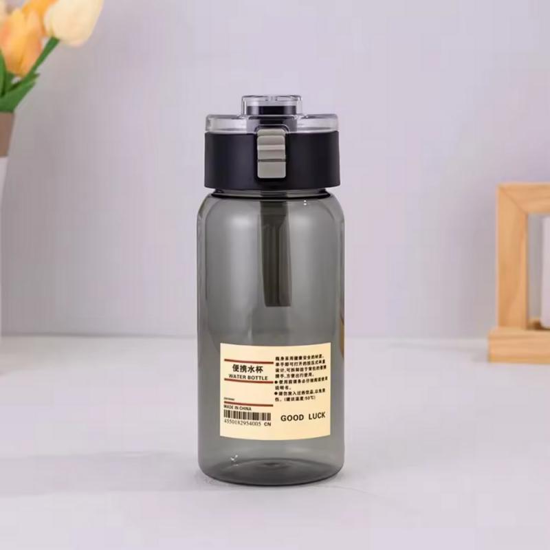Portable Transparent Kawaii Water Bottle Sports Water Cup Plastic Handy Cup Outdoor Travel Office Essential Water Bottle Cup