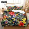 Cartoon Beautiful Flower Bedding Set, Leaf Duvet Cover Set, Soft Comfortable Breathable Duvet Cover, Bedroom Guest Room Decor