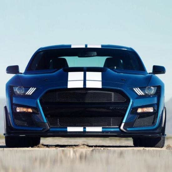 Carbon Fiber Rearview Side Mirror Cover Caps OX Style For Ford Mustang 2015-2022