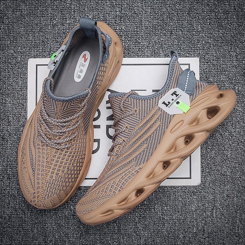 Foreign Trade Tide Shoes Four Seasons Mesh Fly-woven Sports Tide Shoes Casual Fashion Large Size Sports Shoes Lightweight Men's Shoes