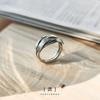 Bague rétro superposée pour homme Couleur argent Punk Gothique Bague ouverte réglable Fait main Rock Accessoires Unisexes Cadeau Homme