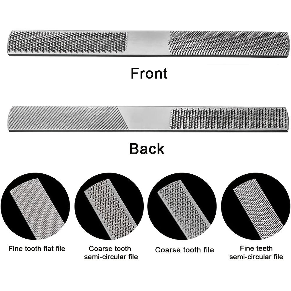 Double-cut Alloy Square Flat Half Round Filling Needle Woodworking 1pc 4 IN 1 Wood Carving Files Rasp Wooden Rotating Burrs File