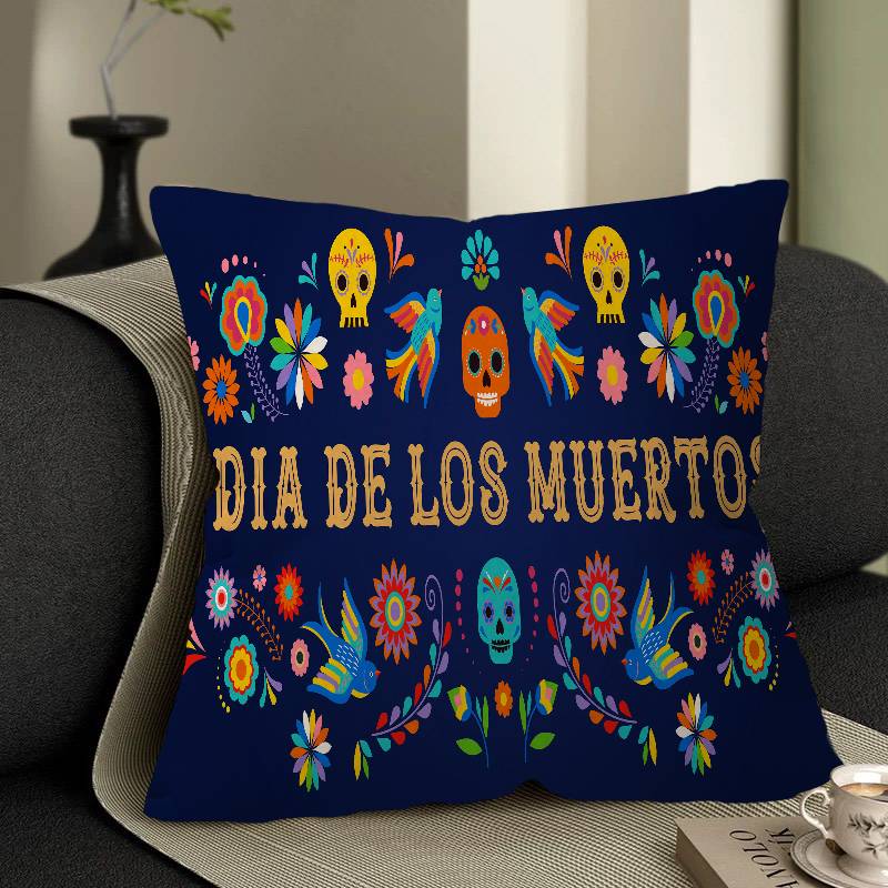 Cartoon Mexico Day of The Dead Pillowcase toon Gift Cushion Cover Bedroom Home Sofa Chair Seat Decor pillow case