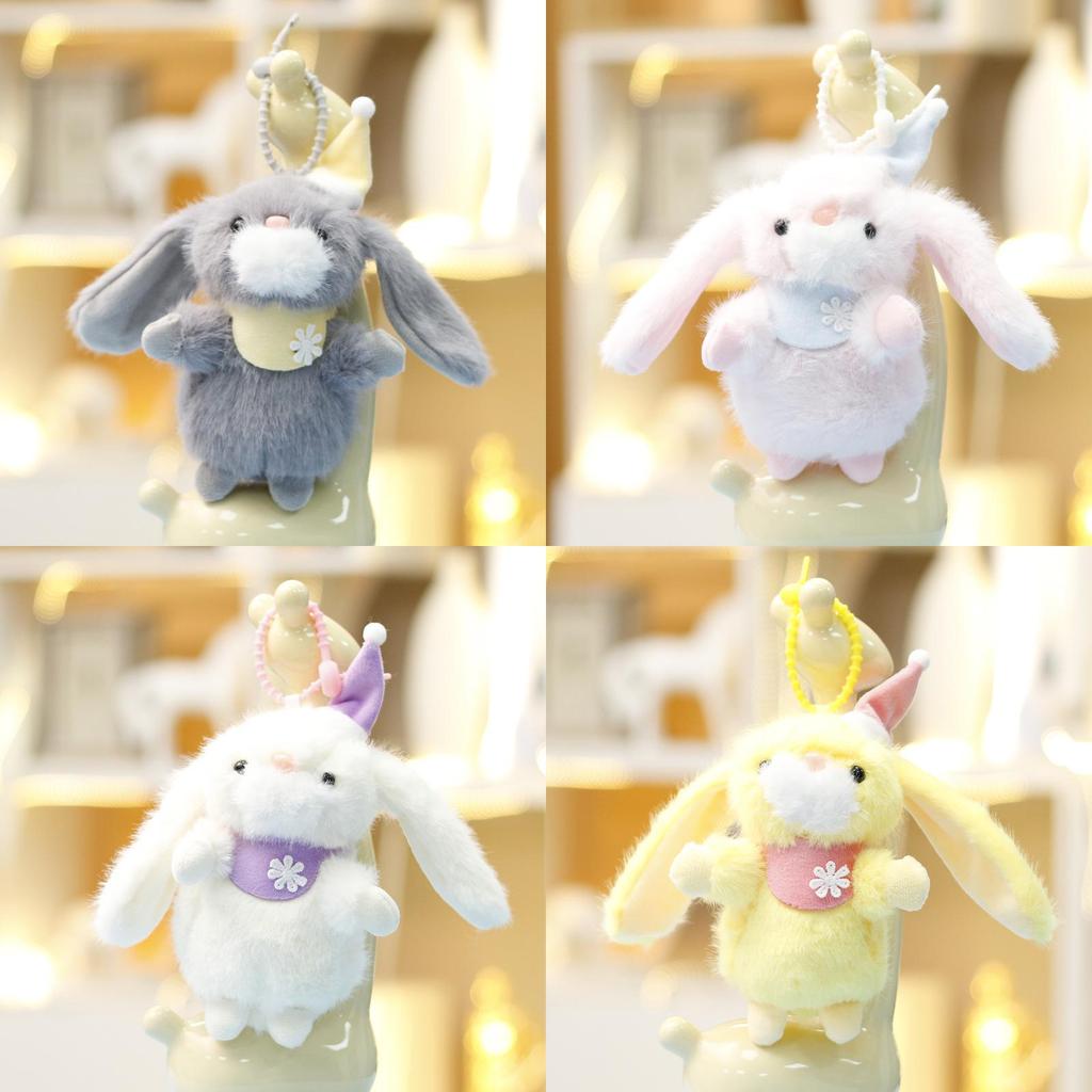 Cartoon Animal Plush Bunny Pendant With Soft Cotton Filling For Kids Room Decor