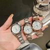 Quartz Watch Women'S Steel Belt Watch Women'S Rhinestone Scale Simple Temperament