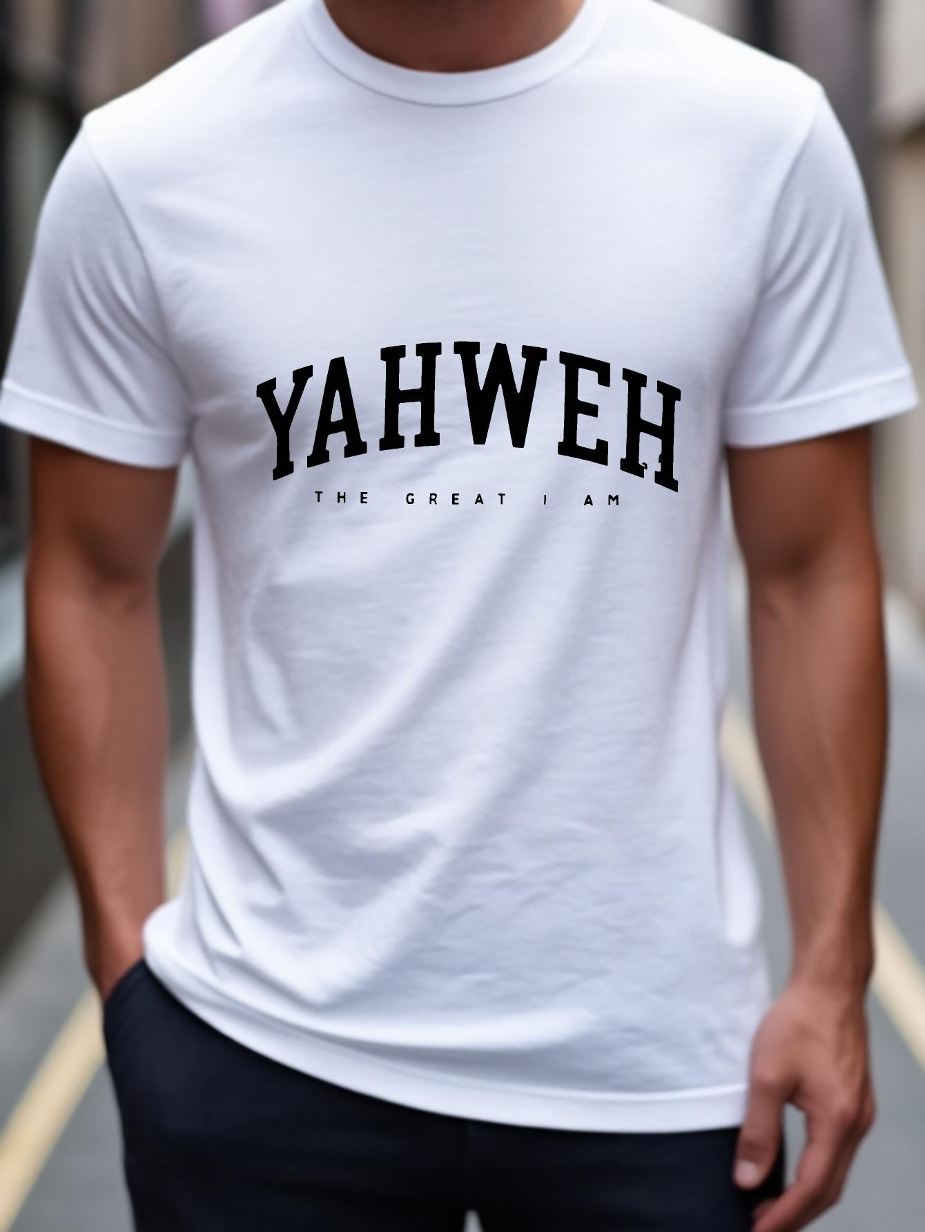Cotton Blend T-shirt - YAHWEH THE GREAT I AM Print S