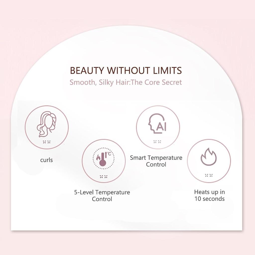 Ceramic Curling Iron, Smart Auto-shutoff Curling Iron, Infused With Essential Oils And Proteins, Helping You Effortlessly Create Smooth, Shiny Curls