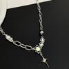 Wind parelketting vrouwelijk veelzijdig niche ontwerp high-end lichte luxe sleutelbeenketting liefdeshanger sieraden