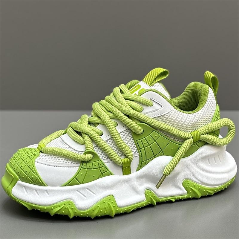 Scarpe casual traspiranti di alta gamma europee per primavera/estate, scarpe platform da papà, scarpe in mesh, cds