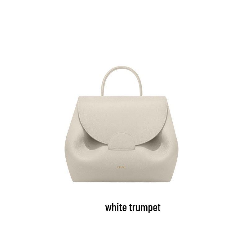 Polene Lychee Pattern Genuine Leather Crossbody Bag - Niche Design Handbag