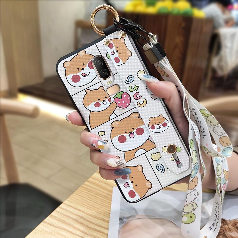 Anti-dust Cartoon Phone Case For OnePlus 6/1+6 Dirt-resistant Kickstand Ring Protective Waterproof Cute Shockproof
