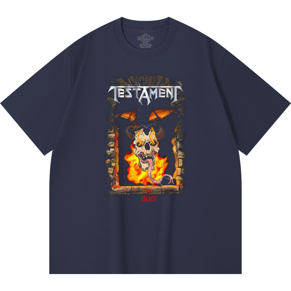 230 g/m² 100% Bavlna T-shirt Heavy Metal Rocková Kapela Tisk Populární Hudby Unisex Těžký Bavlněný T-shirt
