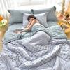 Skin-friendly Summer Cool Quilt Set or 1 Pcs Quilts Comfortable Breathable Air Condition Comforter Lightweight Summer Blanket