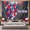 Custom Name Text Tapestry Bologna FC Personalized Polyester Wall Tapestry For Bedroom And Room