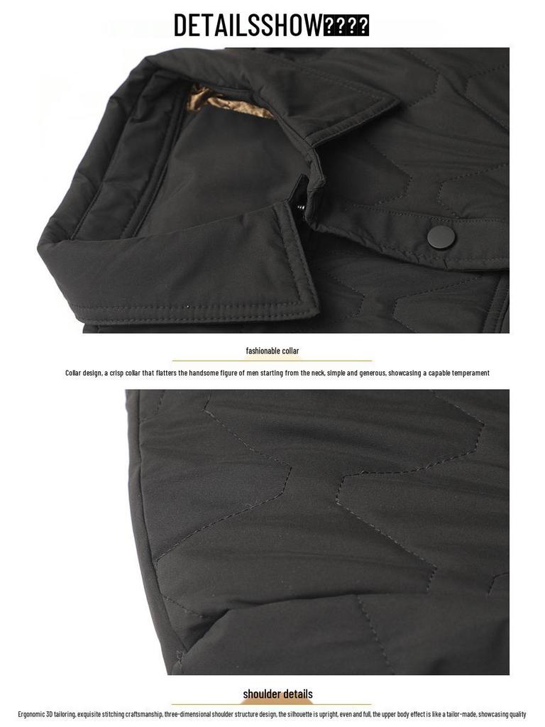 Modische Warme Baumwolljacke für Herren 2025 Winter Mittleres Alter - Leichter, Vielseitiger Business Casual Mantel
