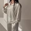 2025 Autumn Women's Sporty Casual Two-Piece Set: Lapel Long-Sleeve Top & Loose Pants
