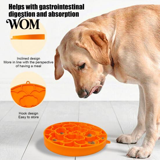 Multi-grid Slow Feeder Mat Pet Mat, Soft Silicone Dog Lick Prevents for Pets Choking, Dish Dogs Cats Kibbles Thick Treat Feeding And