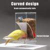 1PC Automatic Parrot Feeder Spill-Proof Splash-Proof Bird Food Box Feed Trough Dispenser Peony Design for Avian Feeding