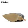 Fashion Eilyken Winter Over The Knee Women Stretch High Heel Slip On Shoes Pointed Toe Long Boots Botas De Mujer