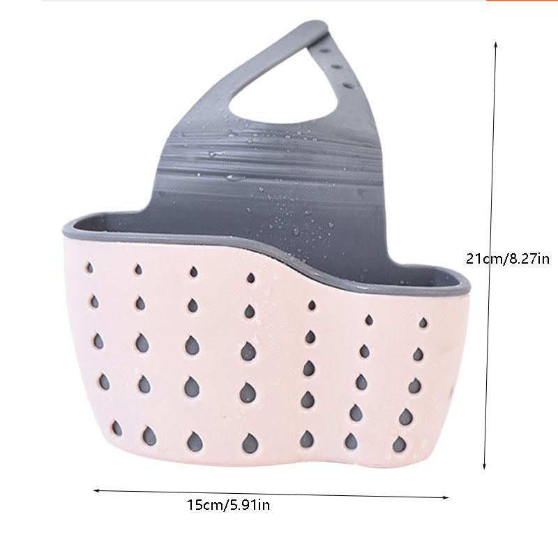 Home Storage Drain Basket Kitchen Sink Holder Adjustable Soap Sponge Shlf Hanging Drain Basket Bag Kitchen Accessories