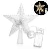Ornaments Five-pointed Star Lamp Night Light Christmas Tree Top Ornaments LED Glowing Star