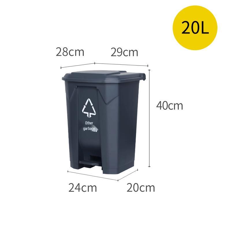 Large Foot-Pedal Trash Can with Lid for Commercial, Office, Outdoor, and Household Use