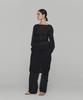 Amomento Sheer Cotton Drawstring Top_Black