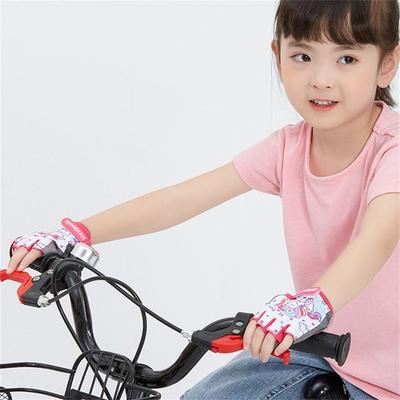 Kids Bike Gloves Fingerless Children Cycling Gloves Breathable Protective Scooter Gloves For Boys Girls